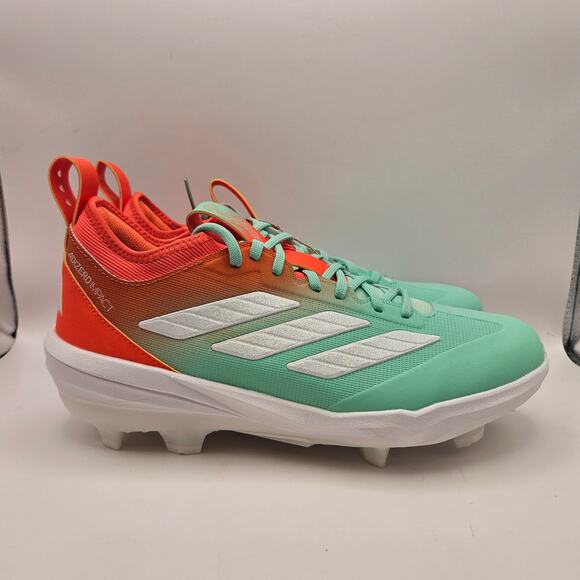 ADIDAS MEN\'S 8.5 ADIZERO TPU CANDY BASEBALL SNEAKER IMPACT ORANGE WHITE NWOB main image 4